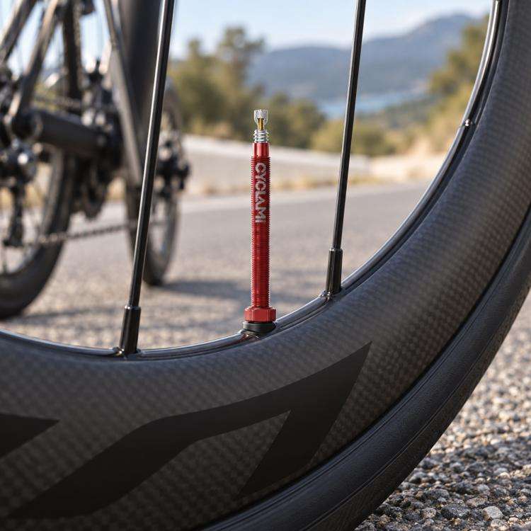 CYCLAMi - Coppia di valvole tubeless per bicicletta in alluminio (tipo Presta) con prolunga, 45mm, 65mm, 85mm