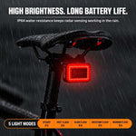 CYCLAMi RT02 Smart Bike Tail Light Brake Radar Sensing Warning Light, RT02