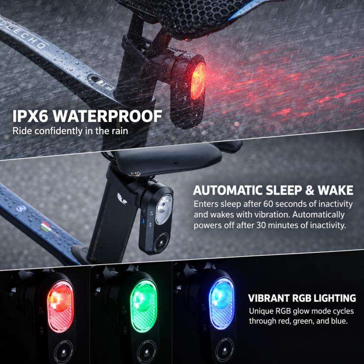 CYCLAMi LA150 Cycling Smart Radar Tail Light Compatible with Bike Computer, LA150