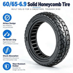 AIMITE Electric Scooter 45mm Slot Honeycomb Solid Tire, Size: 60 / 65-6.9 inch, For Ninebot MAX G2 (Black)