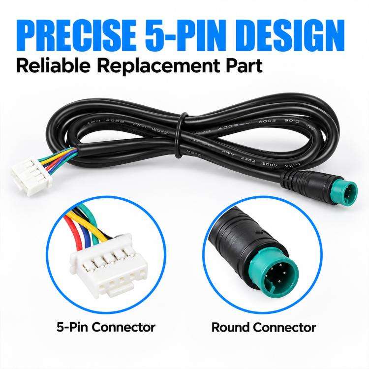 LYP4103 Electric Scooter 5 Pin Controller Connector Cable For Xiaomi MI5, 173cm
