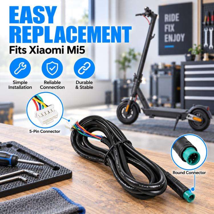 LYP4103 Electric Scooter 5 Pin Controller Connector Cable For Xiaomi MI5, 173cm