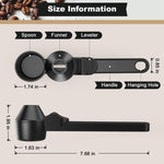LsCook High Capacity Coffee Plastic Round Scoop Long-Handled No?Spill Spoon