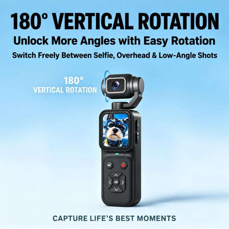 HJD09 1.69-inch HD Handheld Gimbal Pocket Camera Outdoor Sports Recorder