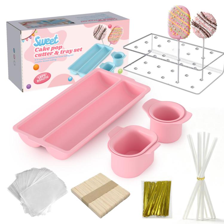 ABS Lollipop Cake Mold Cutting Baking Tool Kit, 3 PCS/Set Pink, 3 PCS/Set Blue, 8 PCS/Set Pink, 8 PCS/Set Blue