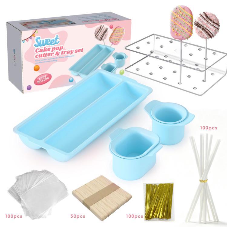 ABS Lollipop Cake Mold Cutting Baking Tool Kit, 3 PCS/Set Pink, 3 PCS/Set Blue, 8 PCS/Set Pink, 8 PCS/Set Blue