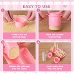 ABS Lollipop Cake Mold Cutting Baking Tool Kit, 3 PCS/Set Pink, 3 PCS/Set Blue, 8 PCS/Set Pink, 8 PCS/Set Blue