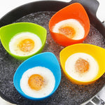 4 PCS/Set Food Grade Silicone Heat Resistant Silicone Egg Poacher Cups