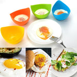 4 PCS/Set Food Grade Silicone Heat Resistant Silicone Egg Poacher Cups