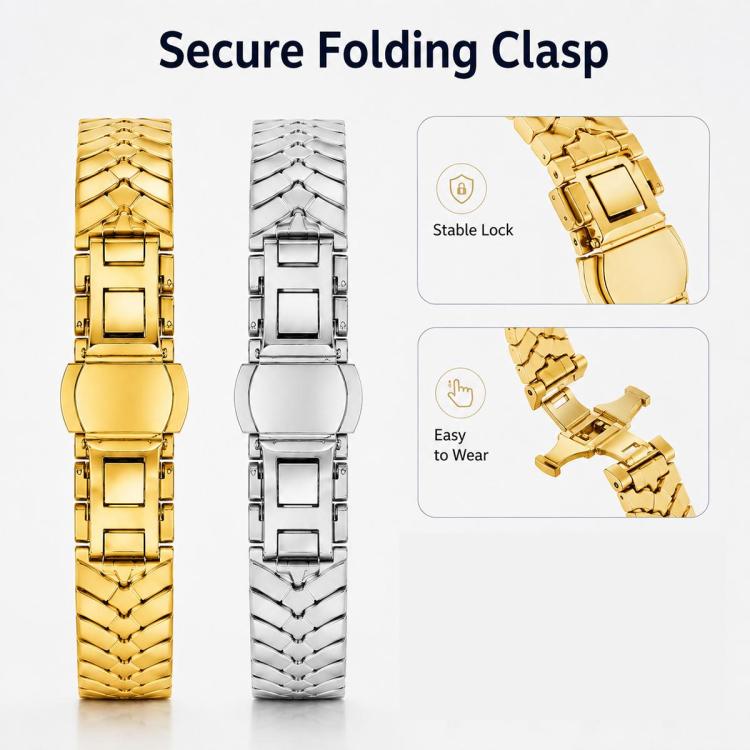 xDfind Double Folding Butterfly Clasp Metal Watch Band, For Garmin Venu 4 41mm / Venu 3S / Venu 2S, For Garmin Forerunner 265S / 255S