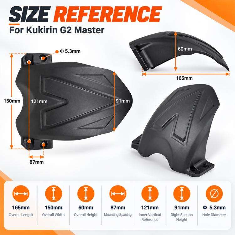 LYG2077 Electric Scooter Front Fender For Kukirin G2 Master