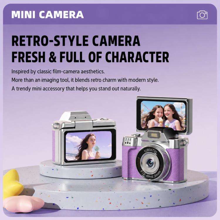 M38 1080P 1.47 inch Flip Screen Mini Portable Retro Thumb Camera