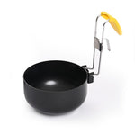 LsCook Foldable Heat-Resistant Handle Non-Stick Egg Poacher Spoon, Packed in OPP Bag, 2 PCS in Box with Brush