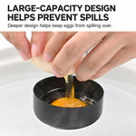 LsCook Foldable Heat-Resistant Handle Non-Stick Egg Poacher Spoon, Packed in OPP Bag, 2 PCS in Box with Brush