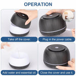 SS13 Colorful Wood Grain 300ml Aroma Diffuser with Remote Control