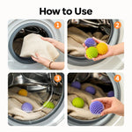 Soft Rubber Anti-Tangle Laundry Balls TPR Cleaning Balls, Small Size Multicolor 6 PCS, Large Size Multicolor 3 PCS, Large Size Yellow 3 PCS, Large Size Green 3 PCS, Large Size Purple 3 PCS, Large Size White 3 PCS