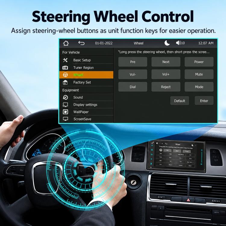 7 inch Full Touch Car MP5 Player Wireless Central Control Smart Screen for Toyota Corolla, Full Touch