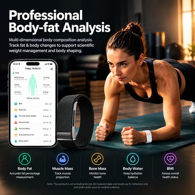 E910 Screenless ECG Fitness Tracker Health Band, Support Heart Rate Monitoring / Menstrual Period Reminder / Stress Monitoring, Dual Straps