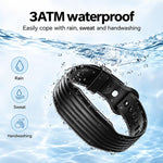HT51 Screenless Fitness Tracker Band, Support Heart Rate / Sleep Monitoring, Dual Straps