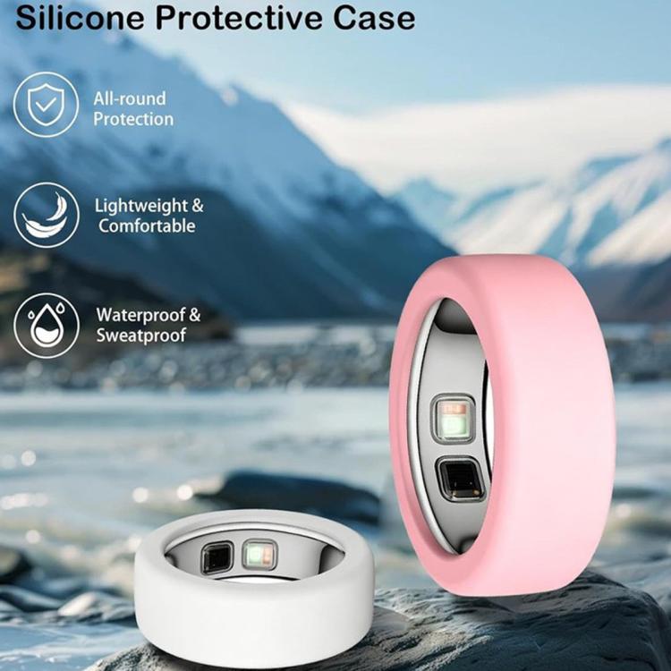 XDcase 10 PCS/Pack For Oura Ring 5 Silicone Protective Case, S 6-9, M 10-13