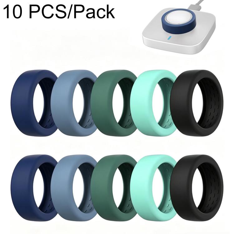 XDcase 10 PCS/Pack Silicone Protective Case for Oura Ring 4 / Gen3 / Galaxy Ring / Ultrahuman Ring AIR, S 6-9, M 10-13