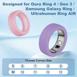 XDcase 10 PCS/Pack Silicone Protective Case for Oura Ring 4 / Gen3 / Galaxy Ring / Ultrahuman Ring AIR, S 6-9, M 10-13