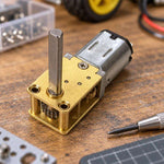 Worm Gear 1218-N20 Geared Motor, 3V 6V 12V Mini DC Gear Reduction Motor