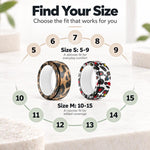 XDcase 8 PCS/Pack Printed Silicone Case for Oura Ring 4 / Gen3 / Galaxy Ring / Ultrahuman Ring AIR, S 5-9, M 10-15