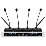 XTUGA CM240 UHF 4-Channel Wireless Conference Microphone System, EU Plug, US Plug, UK Plug, AU Plug