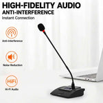 XTUGA CM240 UHF 4-Channel Wireless Conference Microphone System, EU Plug, US Plug, UK Plug, AU Plug