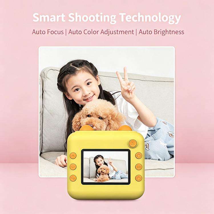A22 2.4 inch HD IPS Screen Kids Instant Print Camera, Support Video Recording, Includes a roll of Photographic Paper
