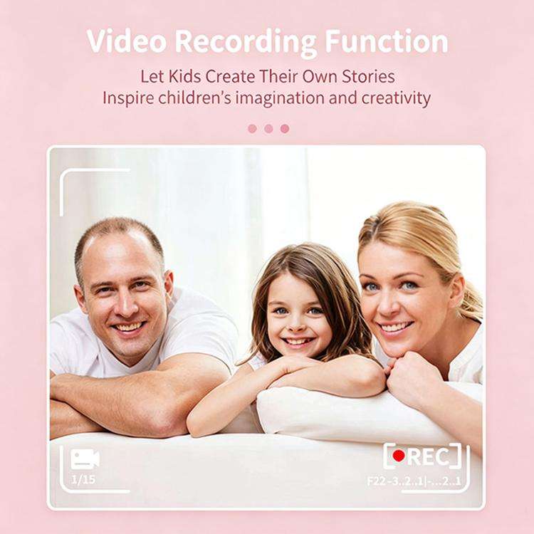 A22 2.4 inch HD IPS Screen Kids Instant Print Camera, Support Video Recording, Includes a roll of Photographic Paper