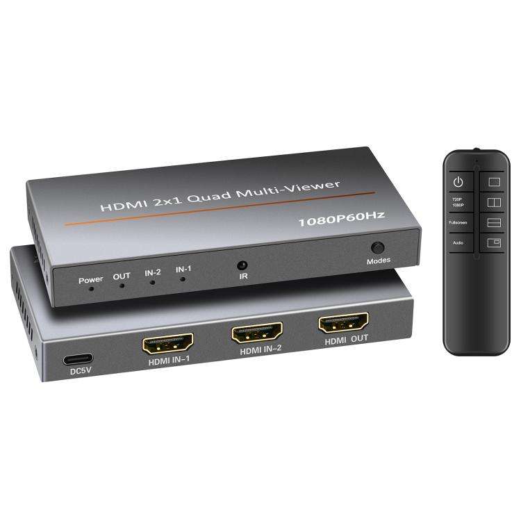 NK-HF3 1080P HDMI 2-In 1-Out Dual-View Splitter with Remote Control, Support PIP Function, 2-In 1-Out Dual-View Splitter