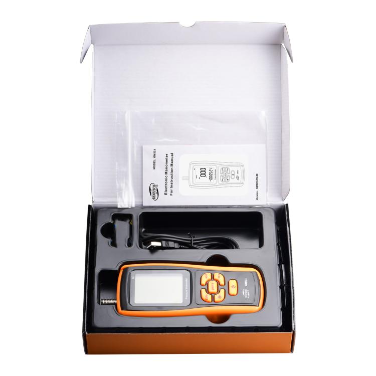 BENETECH GM523 Portable Gas Pressure Gauge Measurement Range: 0-10 kPa, Battery Not Included, GM523
