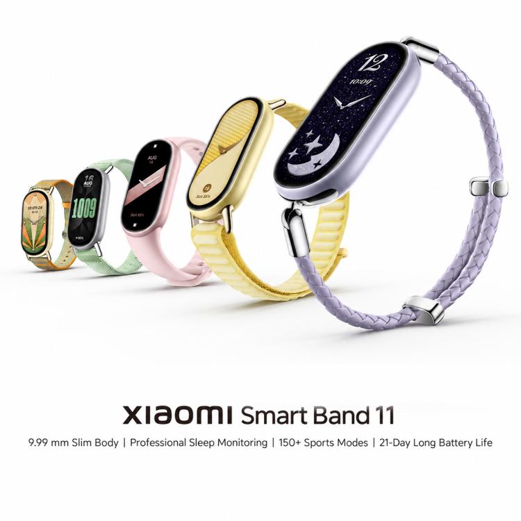 Original Xiaomi Smart Band 11, 1.72 inch AMOLED Screen 5ATM Waterproof Smart Watch, Support Blood Oxygen / Heart Rate Monitor, Smart Band 11 Black, Smart Band 11 Silver, Smart Band 11 Pink Gold