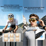 Q02 Ultra Cycling AI Smart Glasses with 8MP Camera, AI Translation, Video Recording, Voice Assistant, Ice Green Lens, Ice Purple Lens, Orange Lens, Gold Yellow Lens, Sunglasses Lens, Transparent Lens