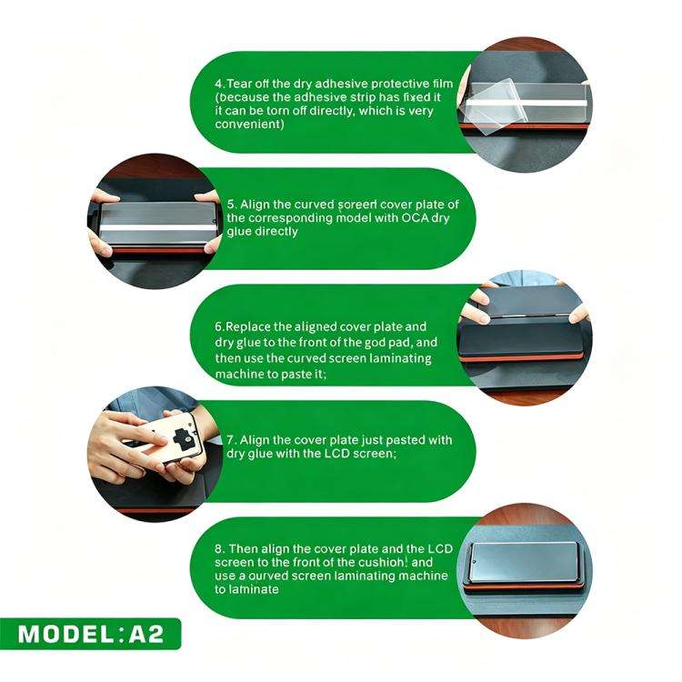 MIJING A2 7-inch Curved Screen Universal Laminating Pad Set