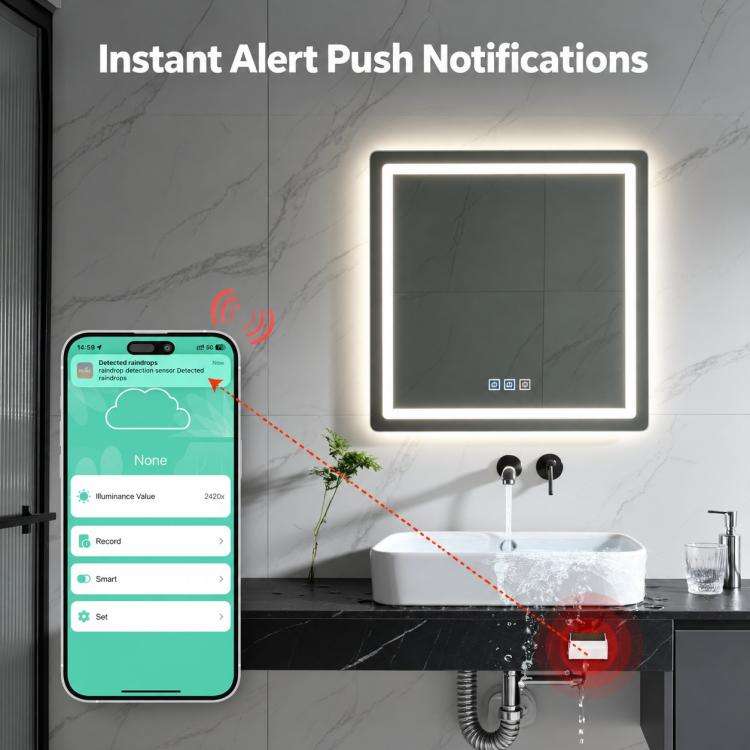 Compatible With ZigBee Tuya Smart Home Rain Sensor with App Remote Monitoring IPX4 Outdoor Light Sensor