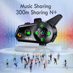 5 in 1  Motorcycle Helmet Wireless Walkie-Talkie Bluetooth Earphone, Hard Mic, Soft Mic, Hard + Soft Mic