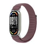Metal Connector Style Wave Texture Nylon Hook and Loop Fastener Watch Band, For Xiaomi Smart Band 11 / 10 / 9 / 8