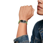 Metal Connector Style Wave Texture Nylon Hook and Loop Fastener Watch Band, For Xiaomi Smart Band 11 / 10 / 9 / 8
