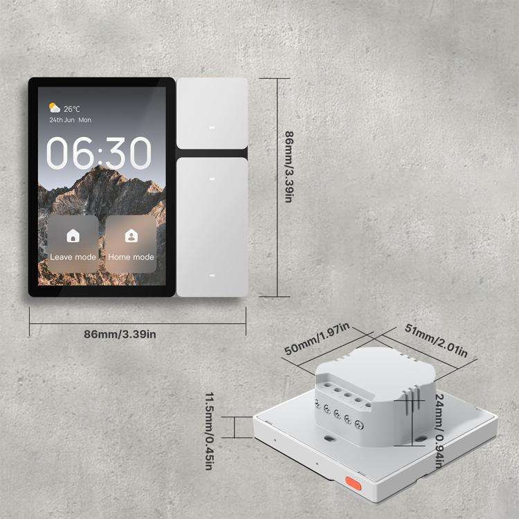 CCP-S01-EU 3.5 inch HD Display Graffiti Smart Home Switch, Mini Smart Central Control Panel