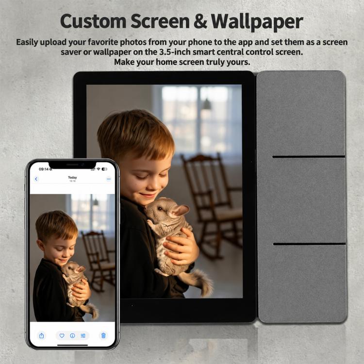CCP-S05-EU 3.5 inch HD Display Graffiti Smart Home Switch, Mini Smart Central Control Panel