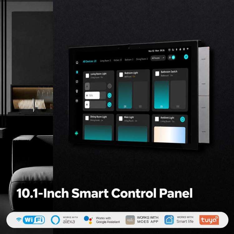 CCP-TY10 10 inch Touch Screen Tuya Smart Home Control Panel Compatible with ZigBee, EU Edition, US Edition