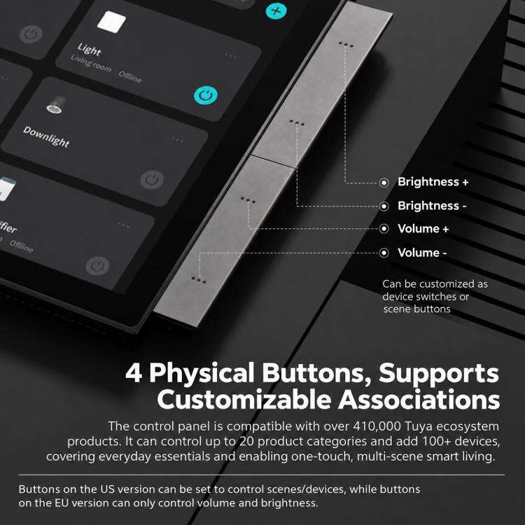 CCP-TY10 10 inch Touch Screen Tuya Smart Home Control Panel Compatible with ZigBee, EU Edition, US Edition