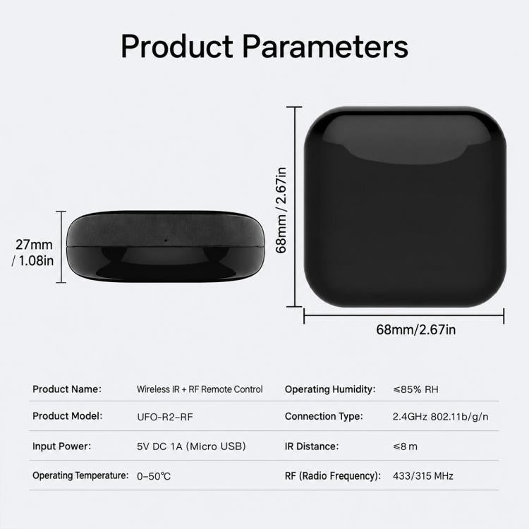 MOES UFO-R2-RF Tuya Smart Home WiFi Smart Remote IR and RF Controller