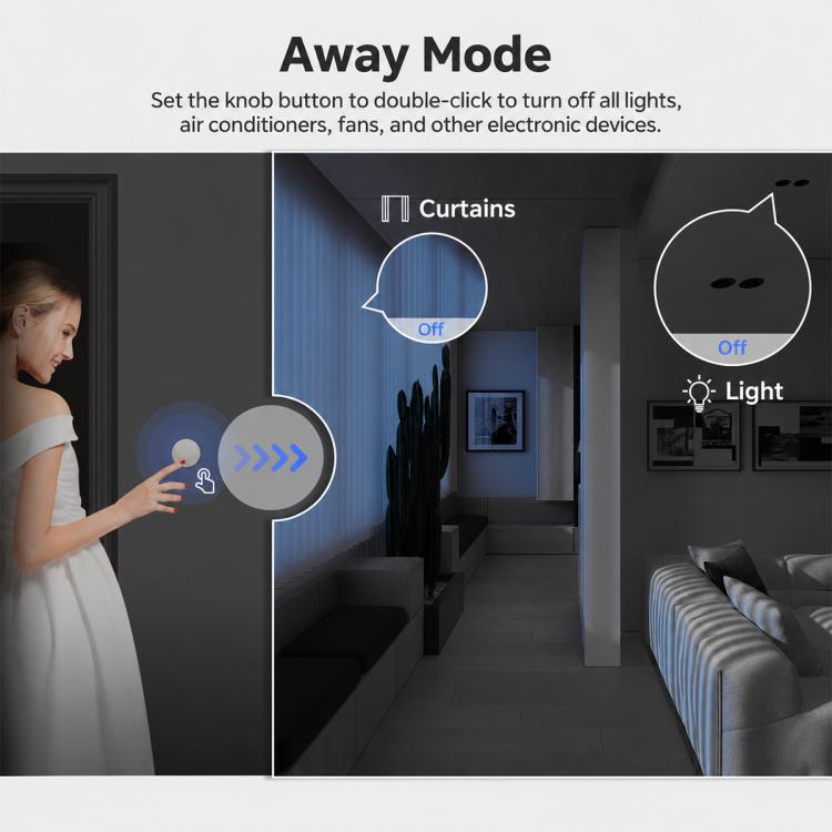 MOES ZT-S02-SR Smart Wireless Remote Control Press Button Scene Switch Compatible with ZigBee Gateway