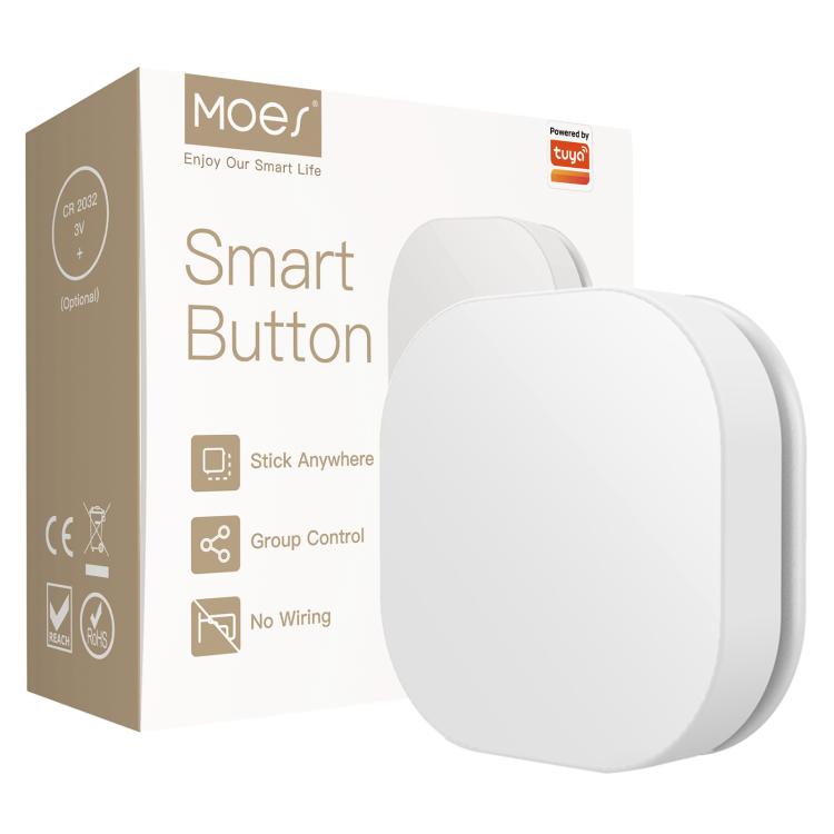 MOES ZT-SY-SR-C IP55 Waterproof Smart Wireless Button Scene Switch Compatible with ZigBee Gateway