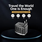 USB QC3.0 Universal Travel Adapter Portable Power Socket Charger