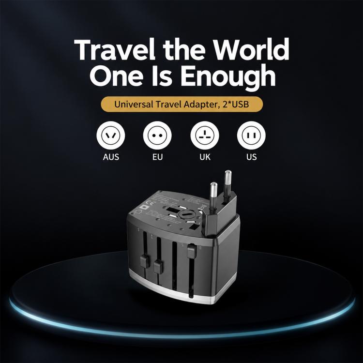 USB QC3.0 Universal Travel Adapter Portable Power Socket Charger